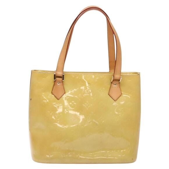 LOUIS VUITTON Monogram Vernis Houston Hand Bag Beige M91004 - Picture 3 of 13